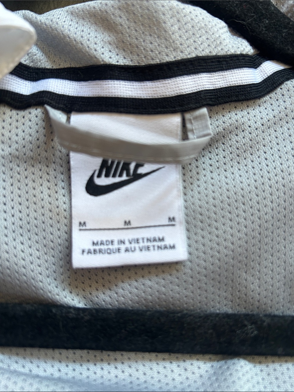 Nike Black, White & Gray Colorblock Hooded Jacket - Picture 3 of 4